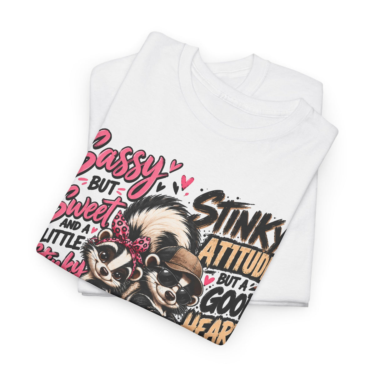 Skunk Graphic Tee — "Sassy but Sweet, Little Stinker" Cute Skunk Shirt
