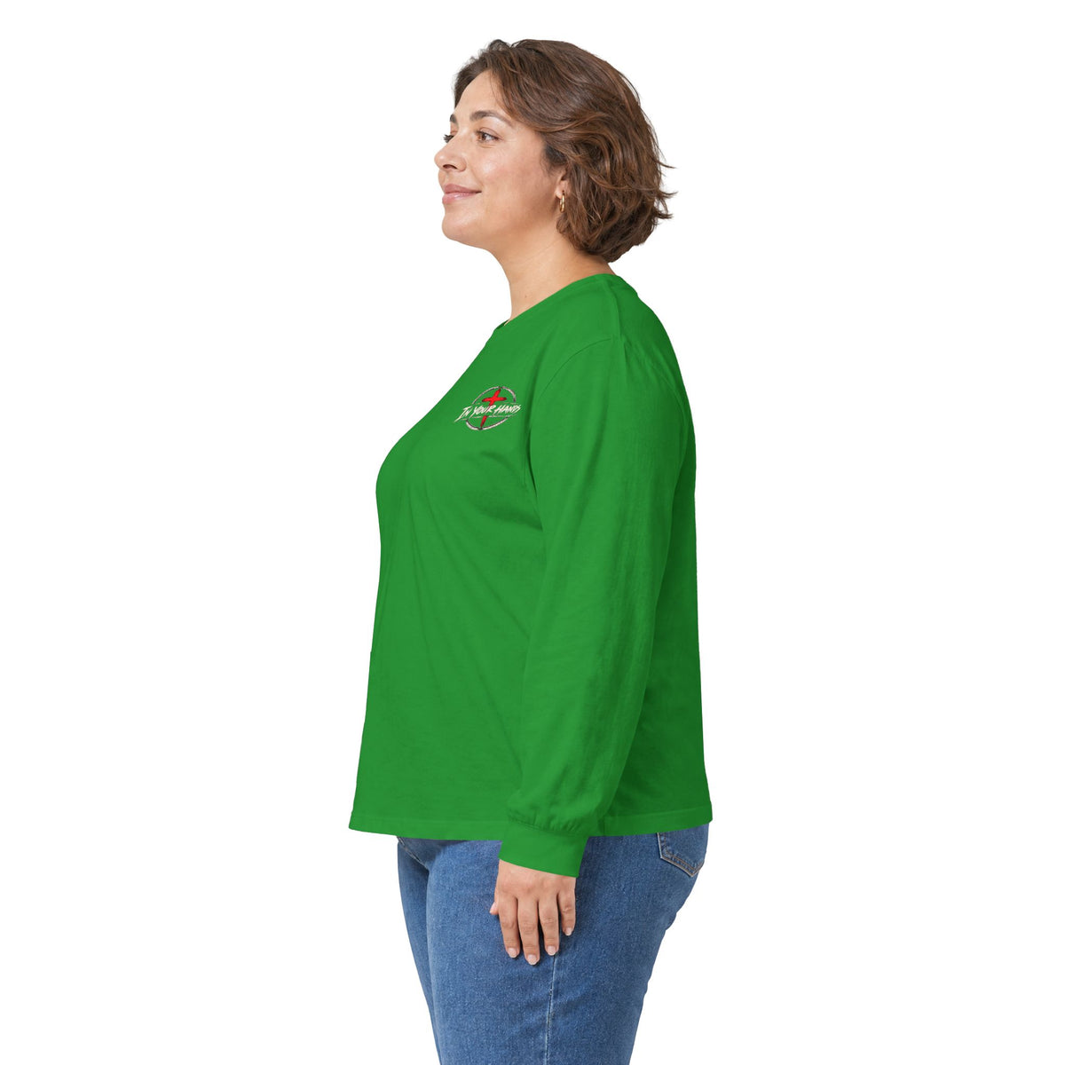 Long Sleeve Tee - Driven by Jesus Christ Trucker Graphic