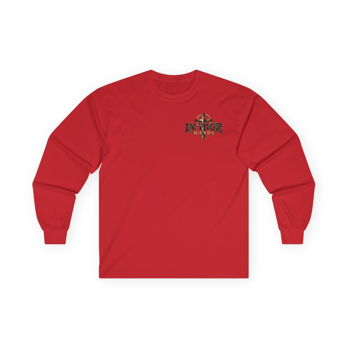 Be Still Long Sleeve Tee — Christian Faith Psalm 46:10 Desert Cross Design