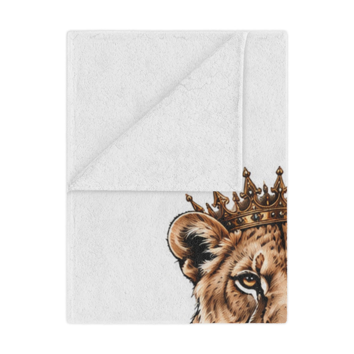 Christian Lion Minky Blanket — “She bows to no one… because she kneels before the King” (Romans 8:31)