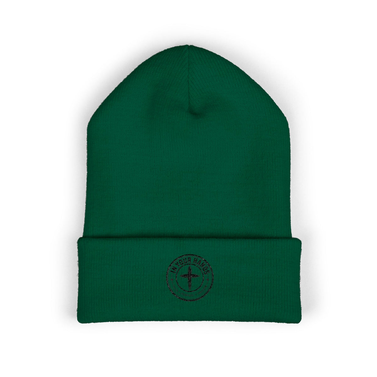 Embroidered Cuffed Beanie "Fix Your Habits" – Warm Knit Winter Hat