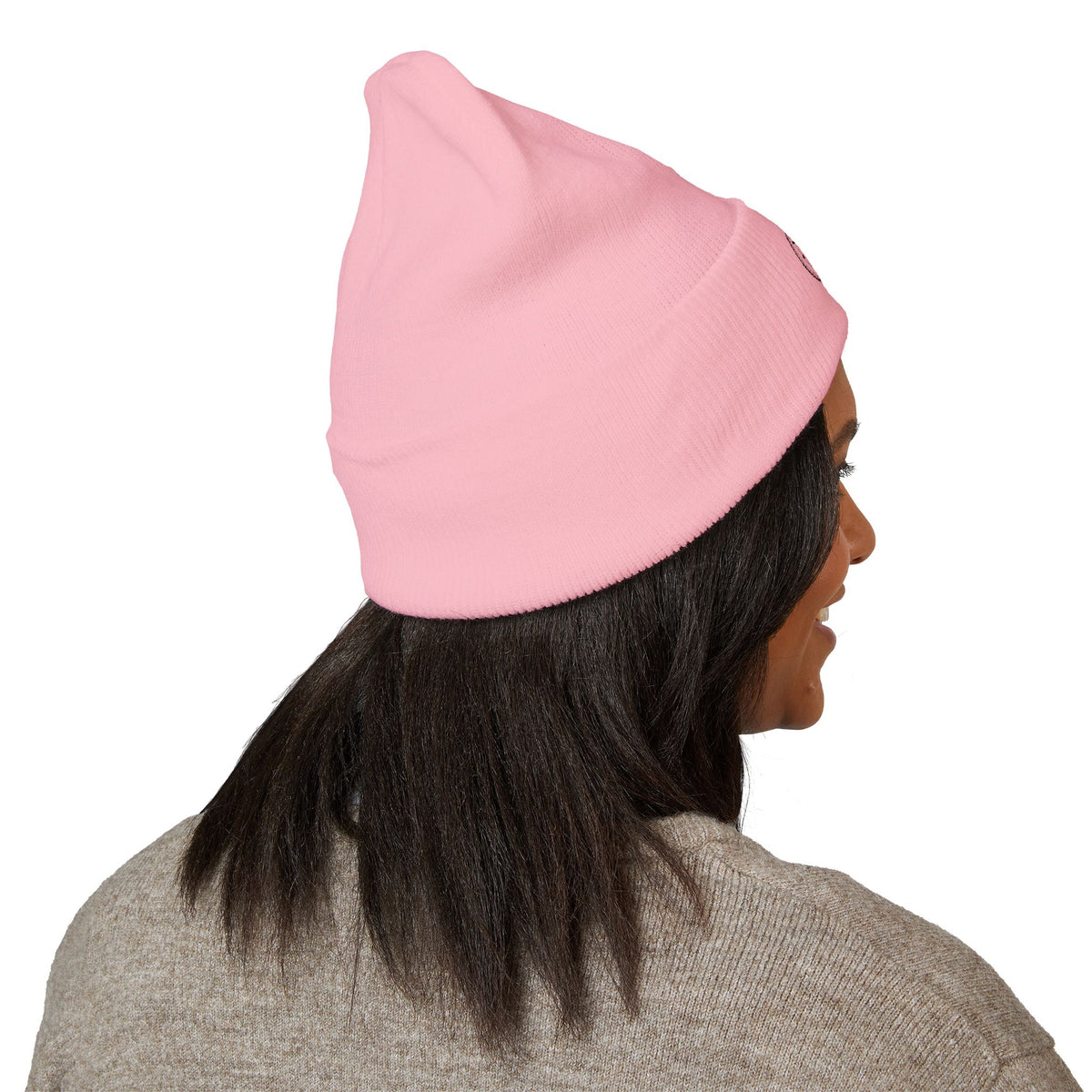 Embroidered Cuffed Beanie "Fix Your Habits" – Warm Knit Winter Hat