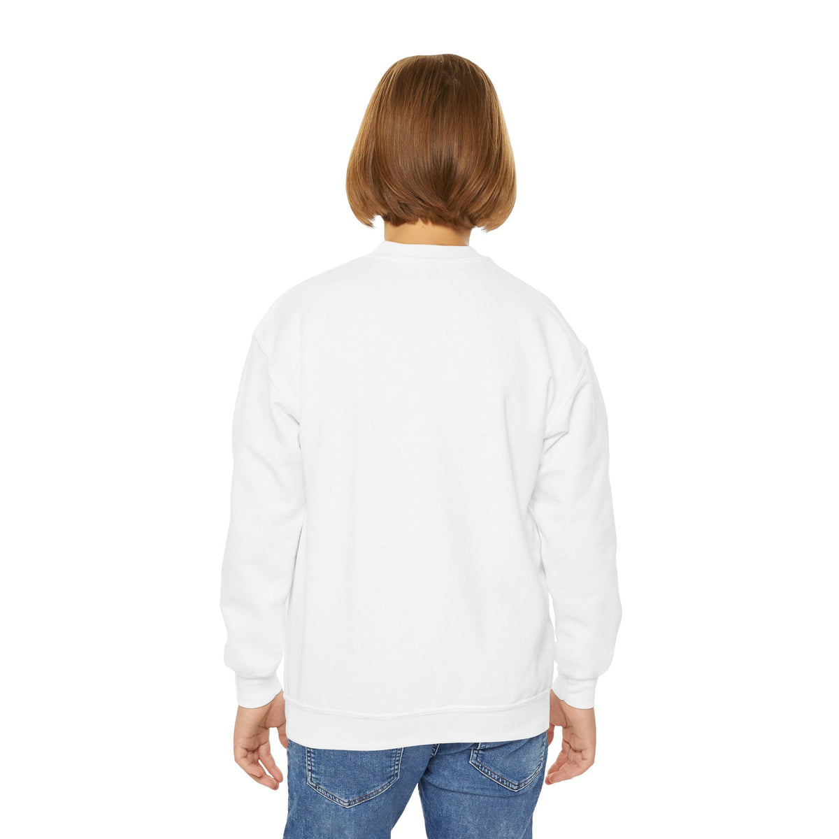 Youth Crewneck Sweatshirt - "Jesus Loves Me" Colorful Floral Christian Pullover