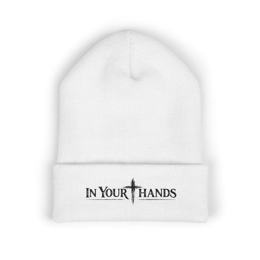 Embroidered 'In Your Hands' Cuffed Beanie