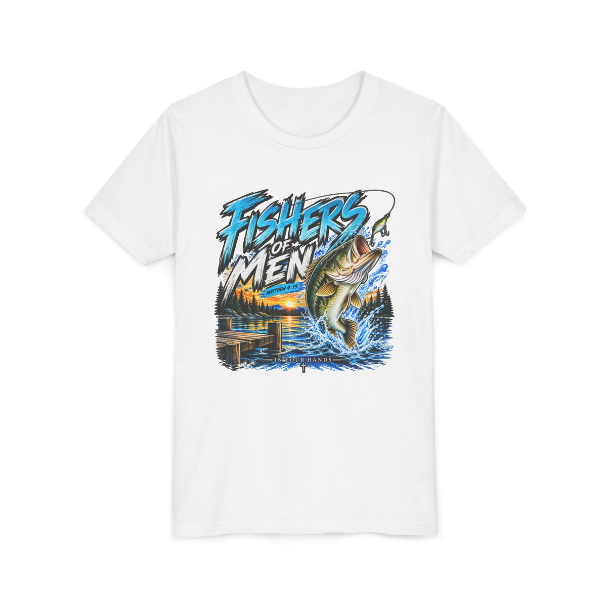 Youth Fishing T-Shirt - "Fishers of Men" Bass Graphic Tee
