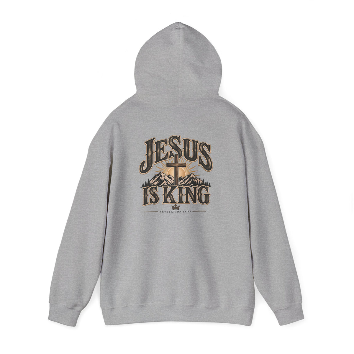 Jesus Is King Hoodie - Christian Faith Cross Sweatshirt