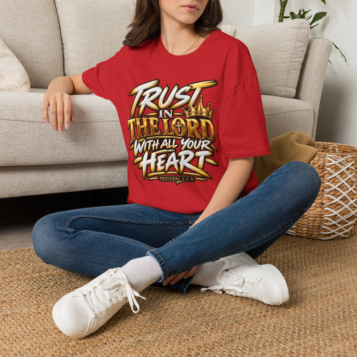 Trust in the Lord T-Shirt — "Trust in the Lord with All Your Heart" Christian Faith Tee