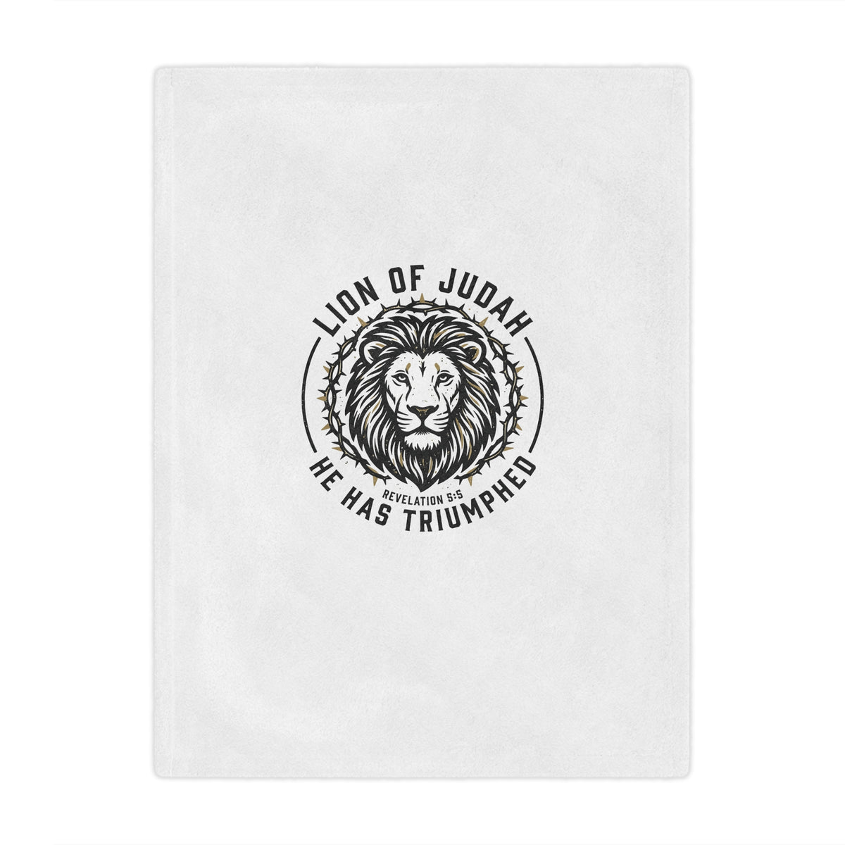 Lion of Judah Minky Blanket — "He Has Triumphed" Christian Throw