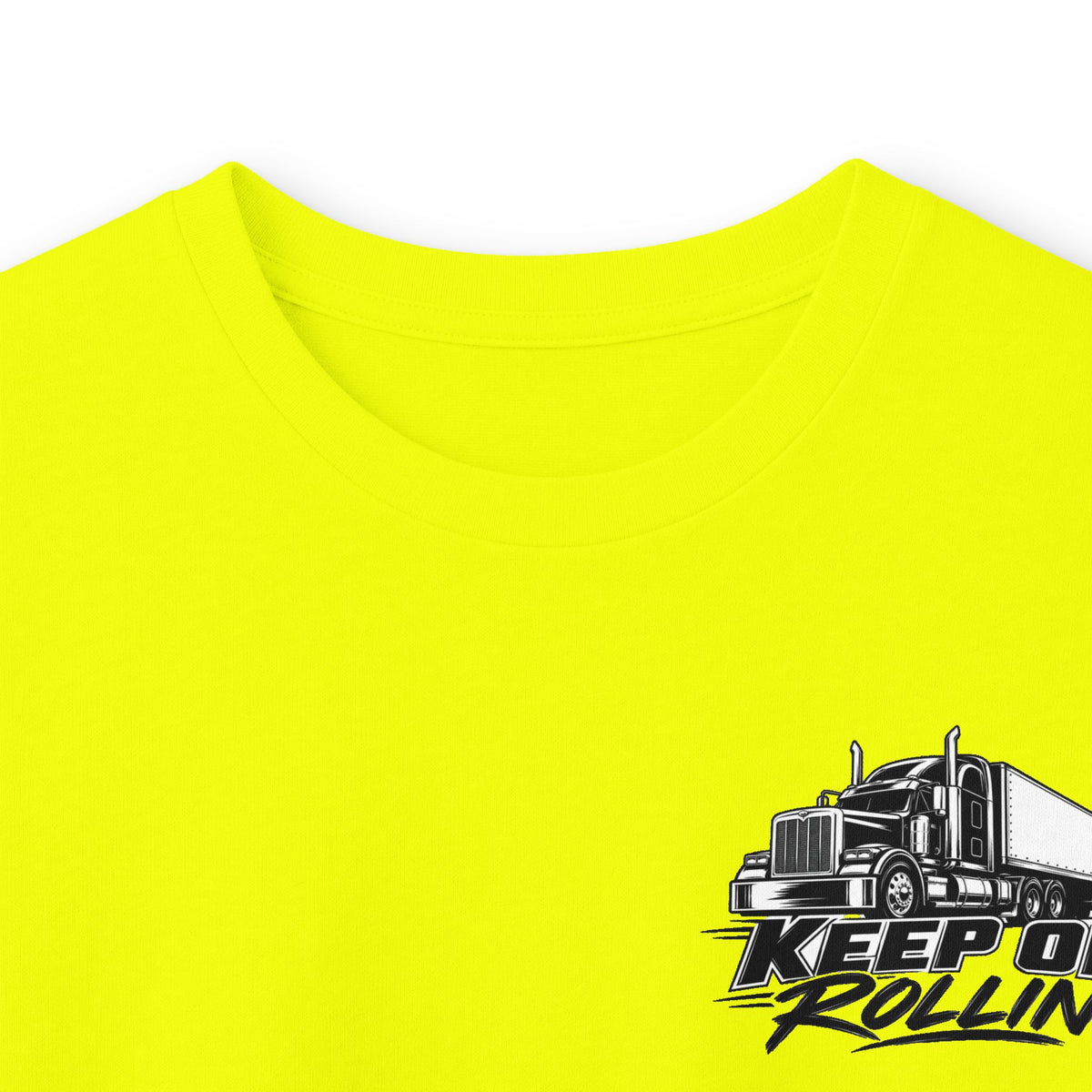 Truck Driver Long Sleeve Tee — “Keep On Rollin'” Graphic Shirt