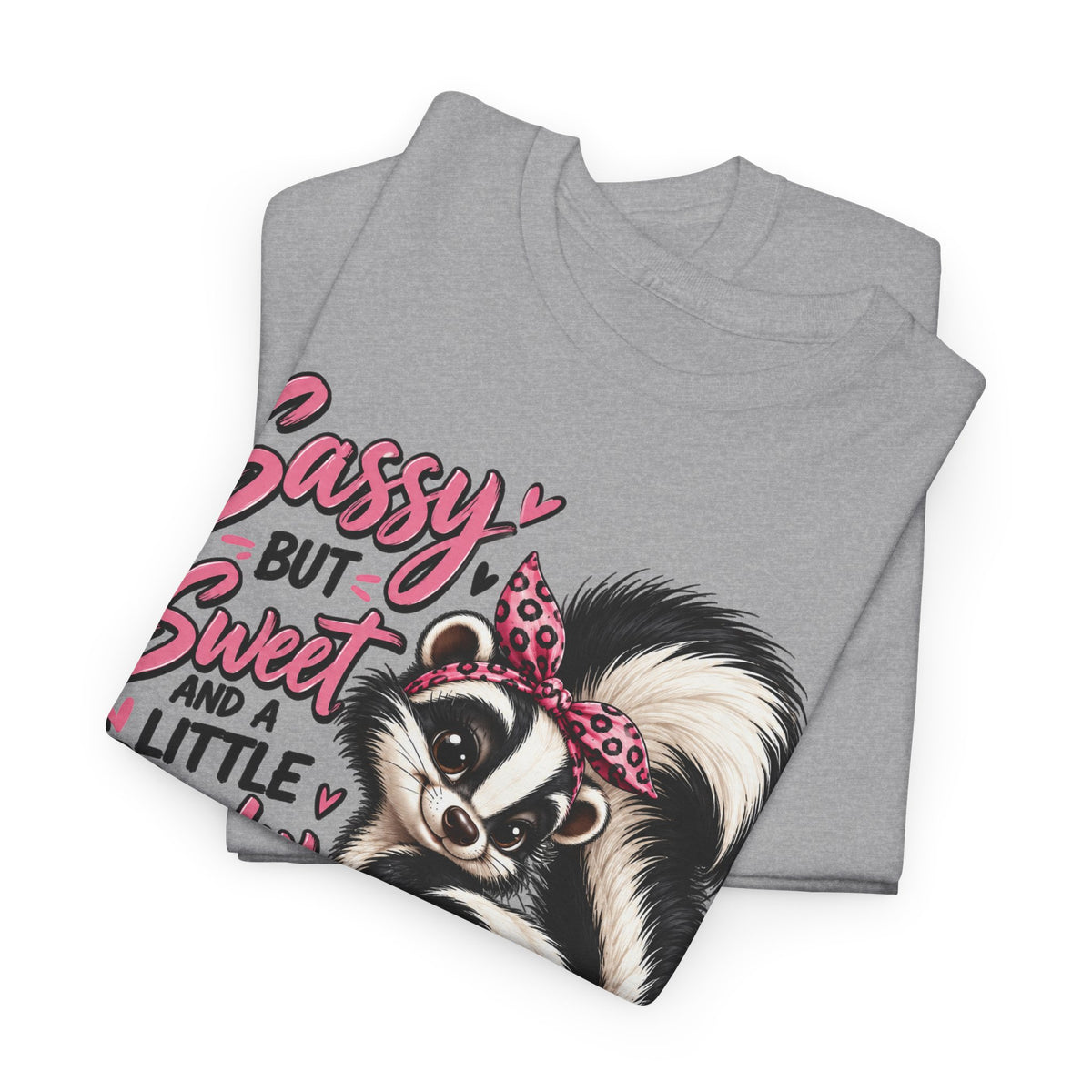 Skunk Tee - "Sassy But Sweet and a Little Stinky" Cute Floral Graphic Shirt