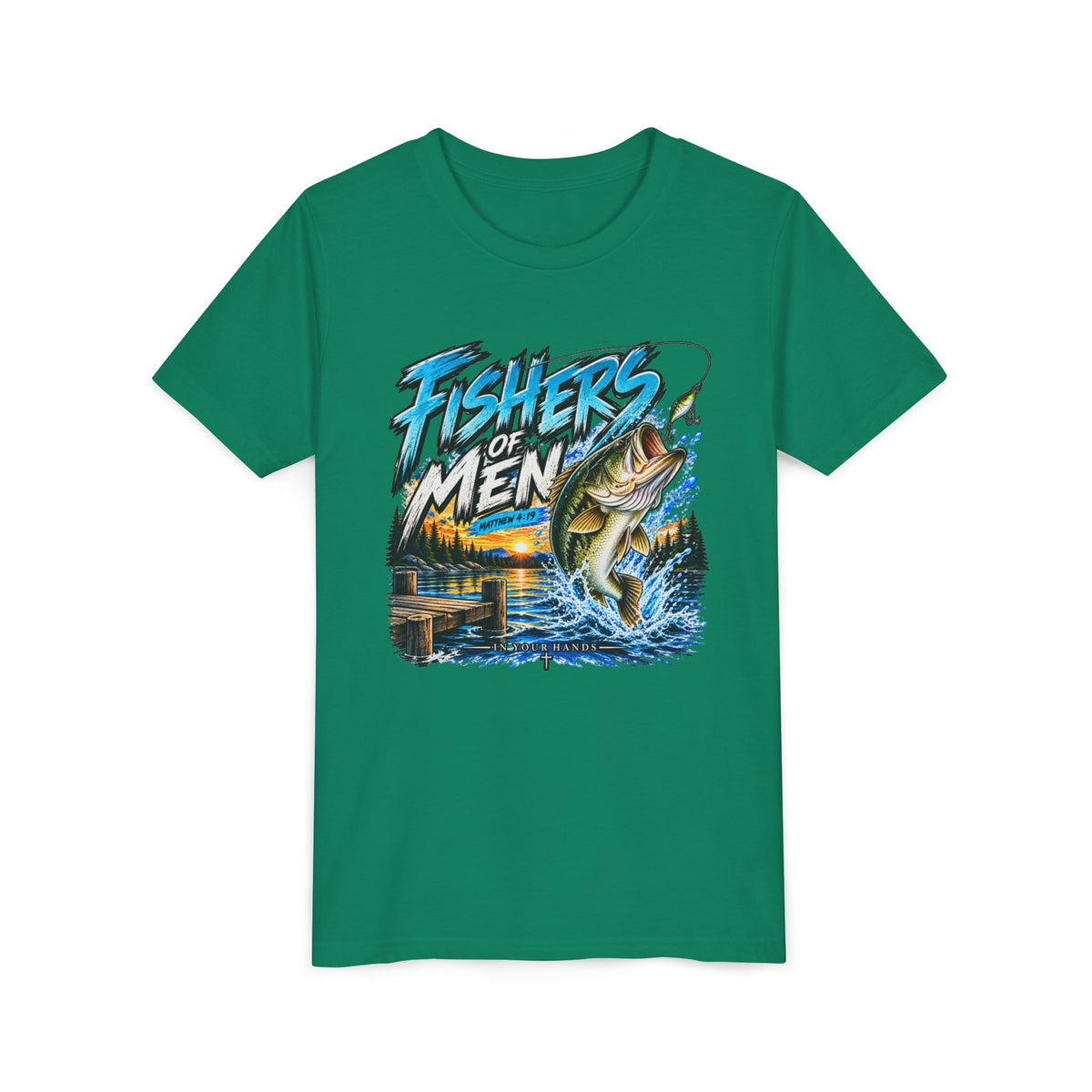 Youth Fishing T-Shirt - "Fishers of Men" Bass Graphic Tee