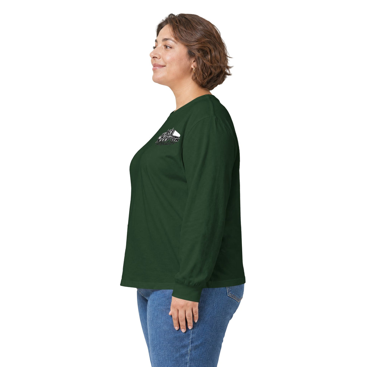 Truck Driver Long Sleeve Tee — “Keep On Rollin'” Graphic Shirt