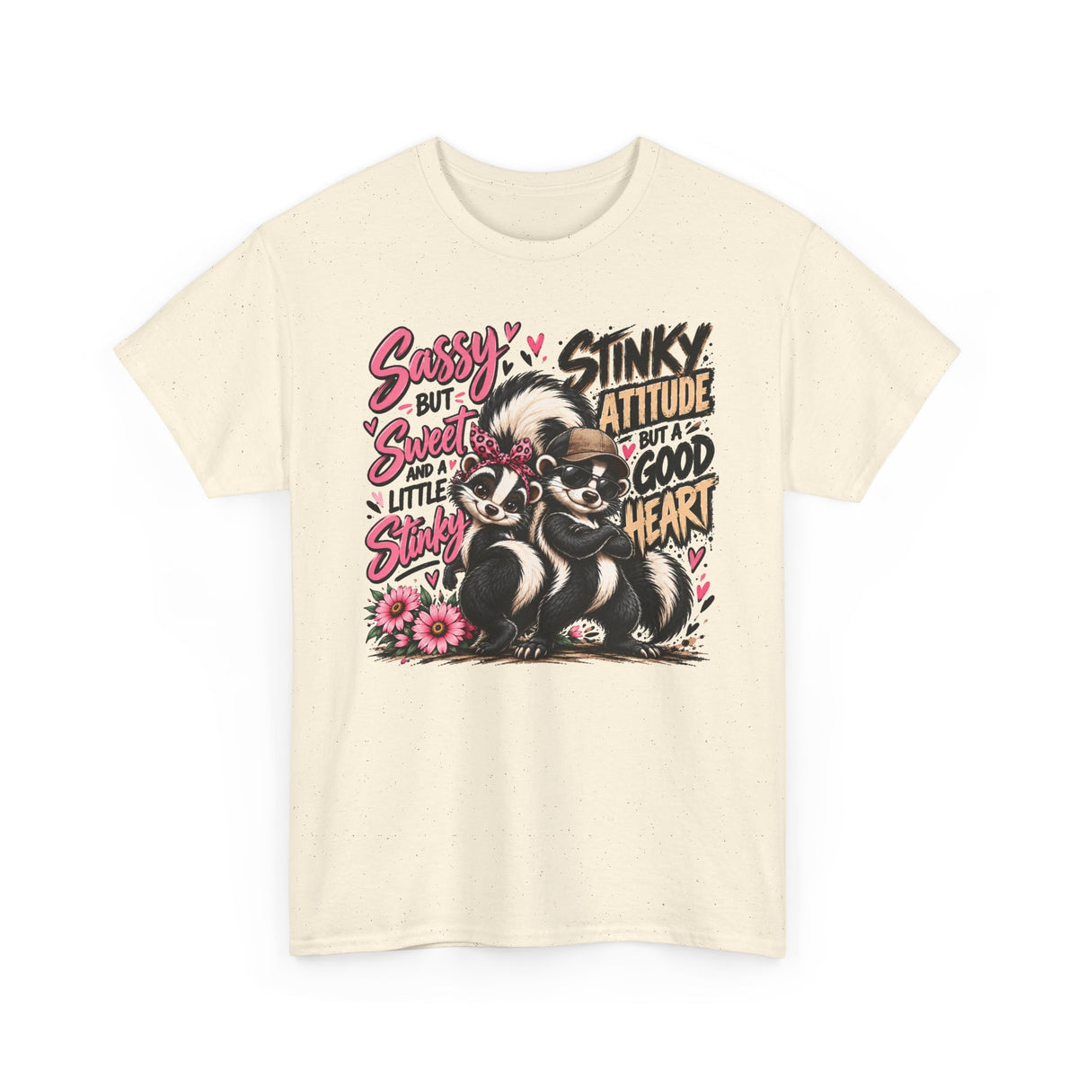 Skunk Graphic Tee — "Sassy but Sweet, Little Stinker" Cute Skunk Shirt