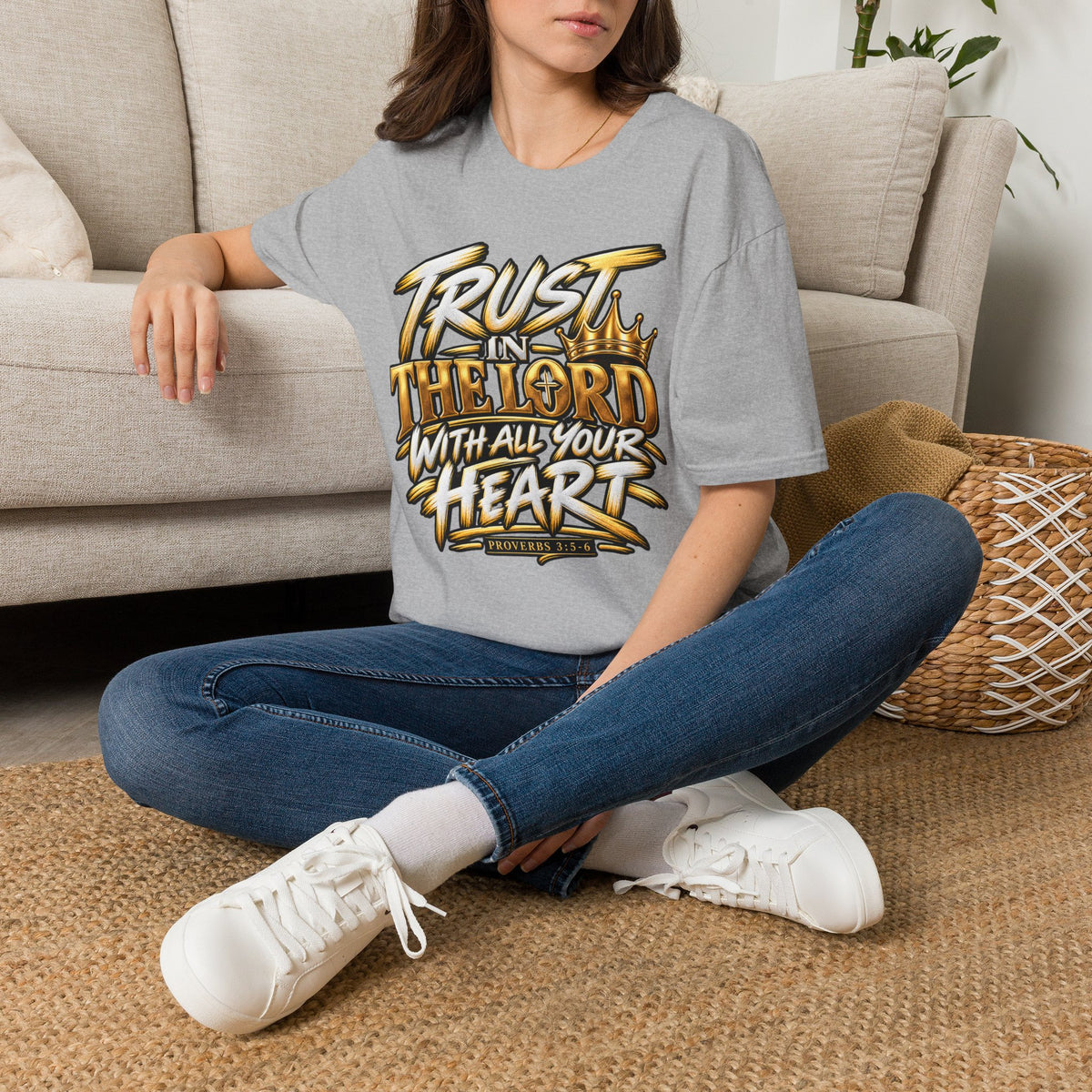 Trust in the Lord T-Shirt — "Trust in the Lord with All Your Heart" Christian Faith Tee