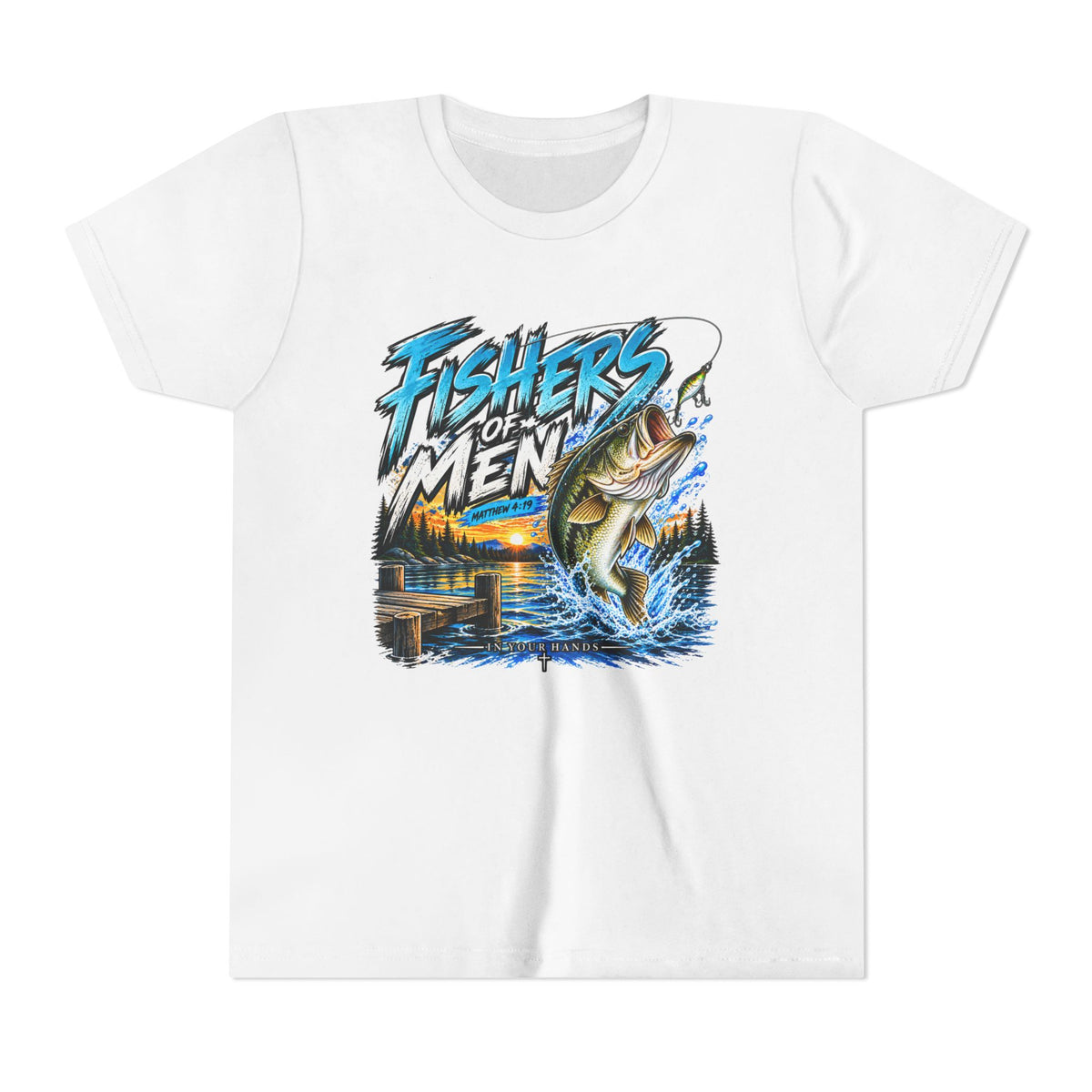 Youth Fishing T-Shirt - "Fishers of Men" Bass Graphic Tee