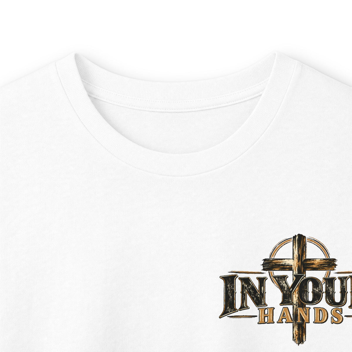 Be Still Long Sleeve Tee — Christian Faith Psalm 46:10 Desert Cross Design