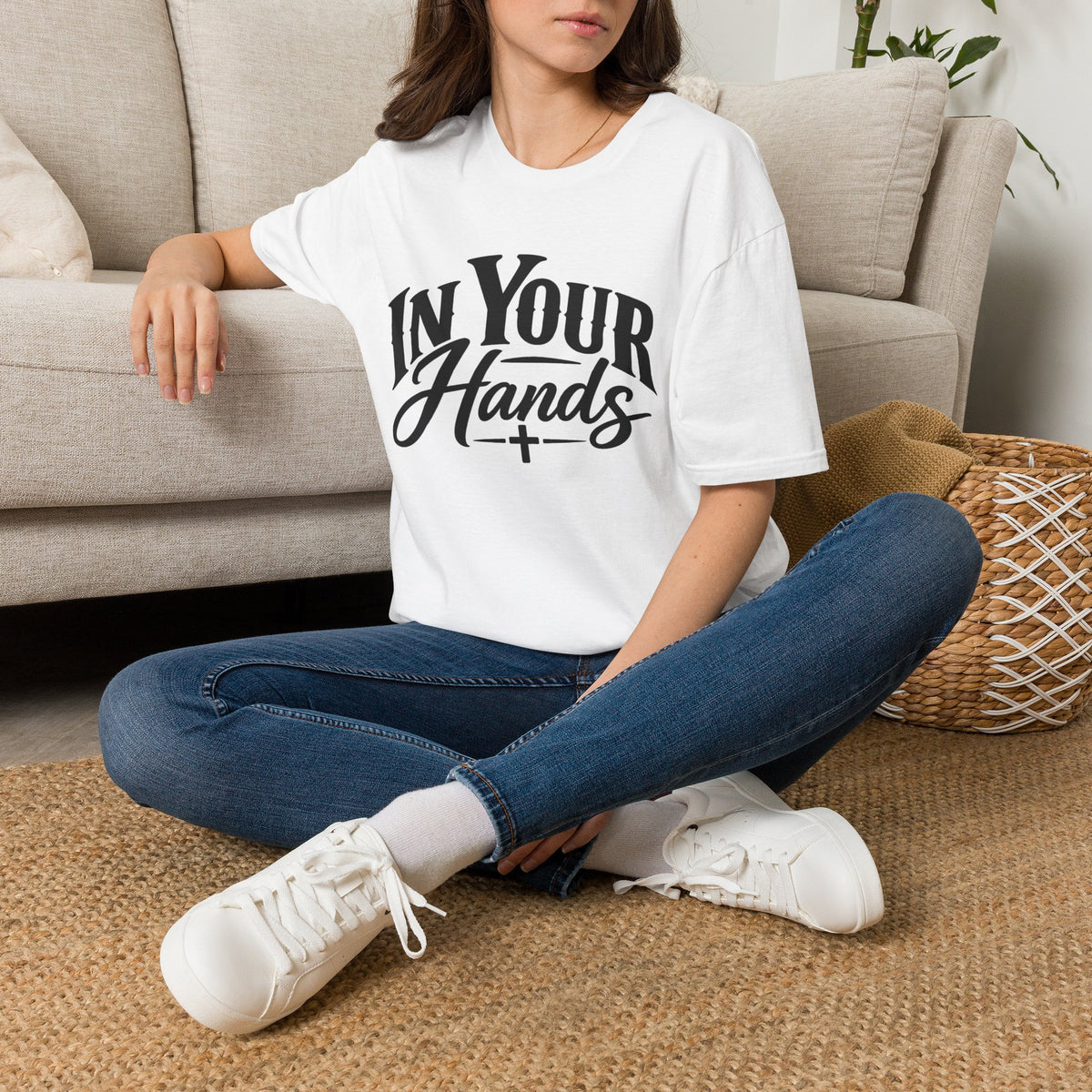 In Your Hands Script Tee — Inspirational Christian Faith T-Shirt