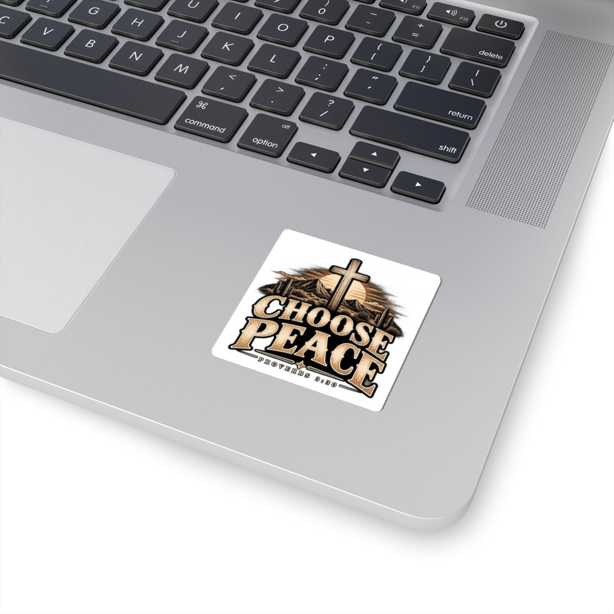 Choose Peace Sticker — Christian Cross Proverbs 3:30 Faith Vinyl Kiss-Cut