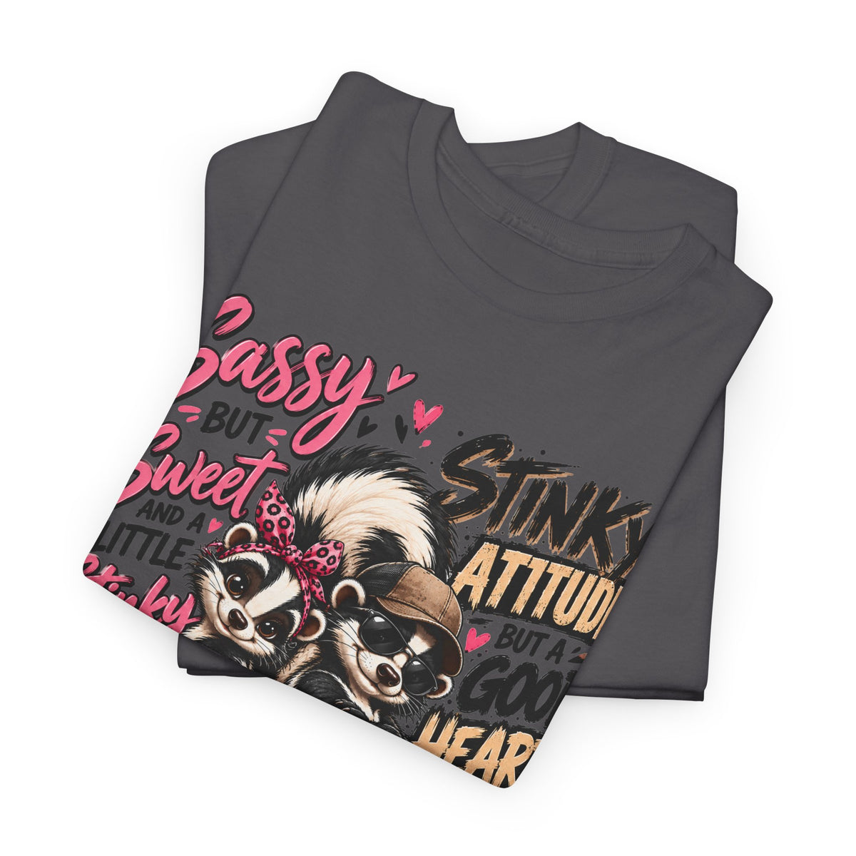 Skunk Graphic Tee — "Sassy but Sweet, Little Stinker" Cute Skunk Shirt