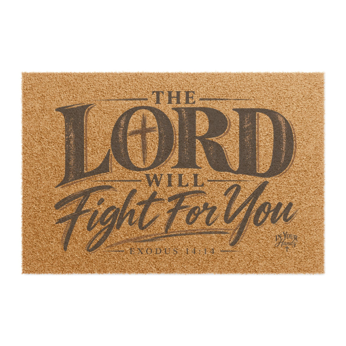 Doormat — "The Lord Will Fight For You" Inspirational Christian Welcome Mat