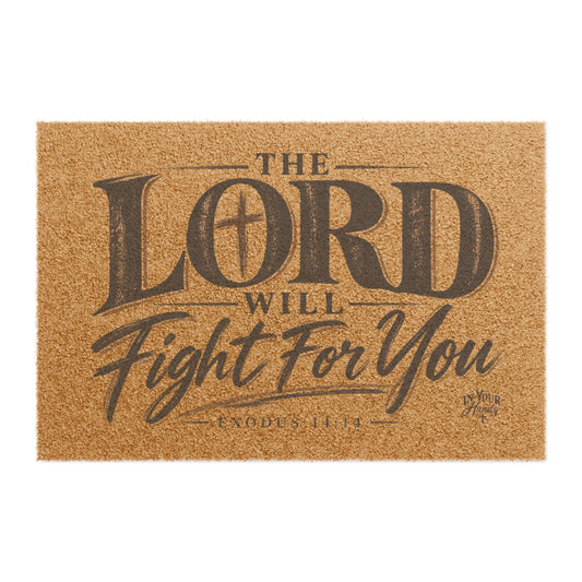 Doormat — "The Lord Will Fight For You" Inspirational Christian Welcome Mat