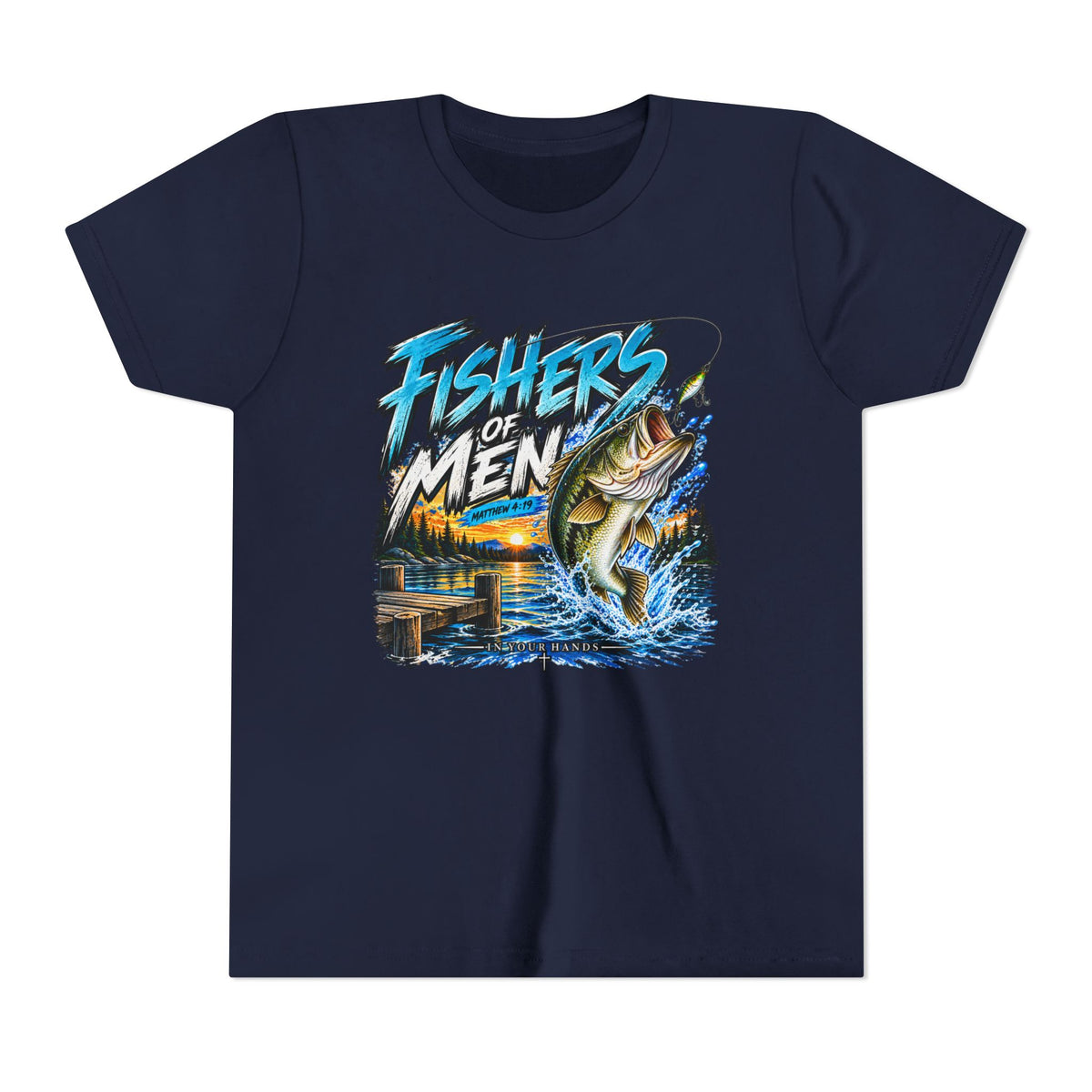 Youth Fishing T-Shirt - "Fishers of Men" Bass Graphic Tee