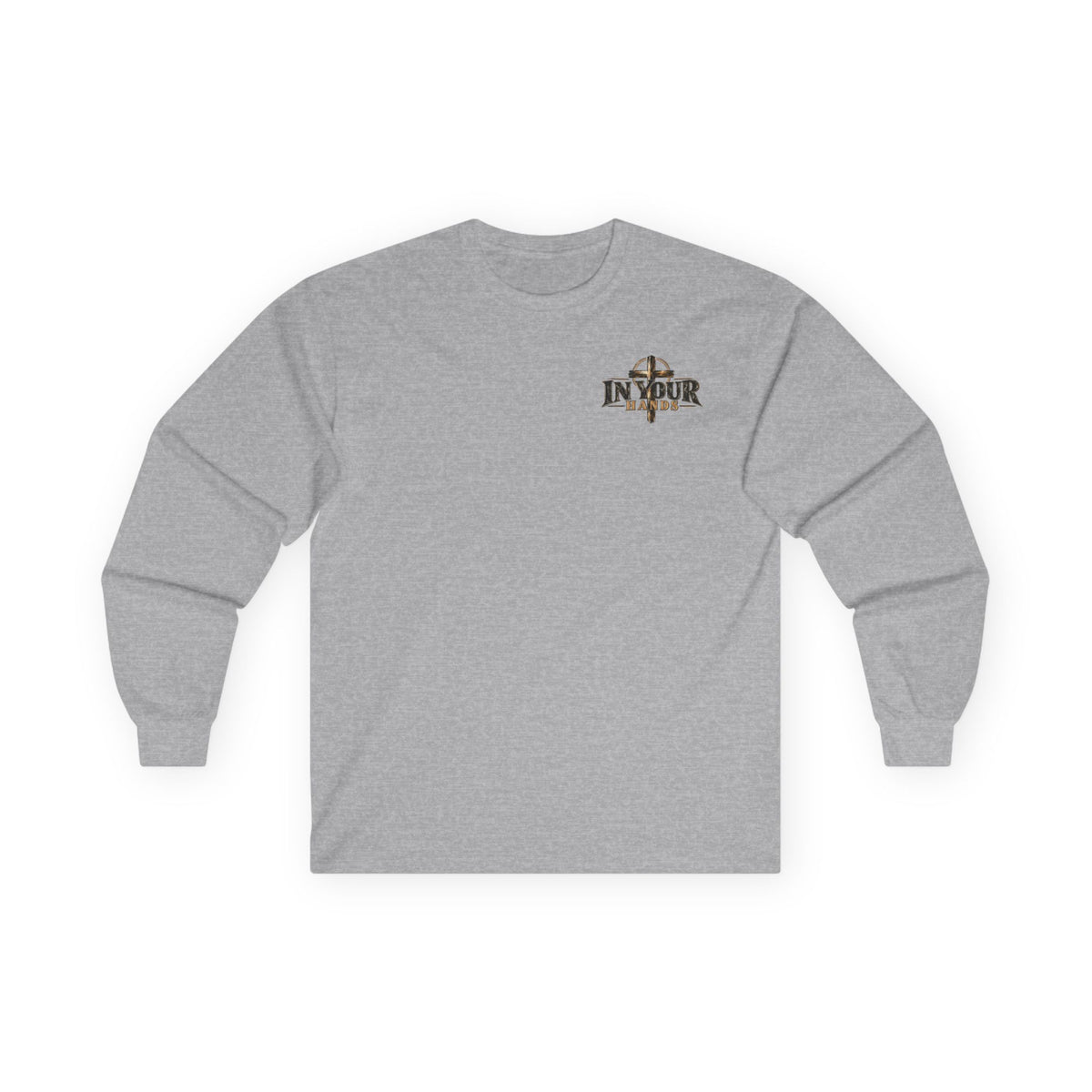 In Your Hands Long Sleeve Tee — Vintage Cross Graphic