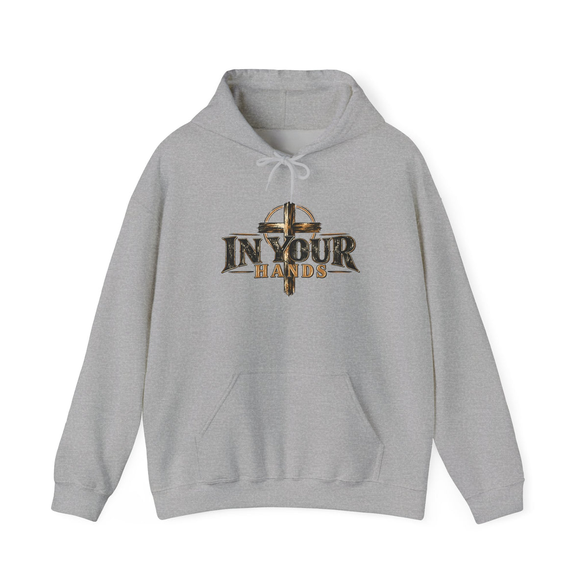 In Your Hands Hoodie — Christian Cross & Open Bible Faith Sweatshirt