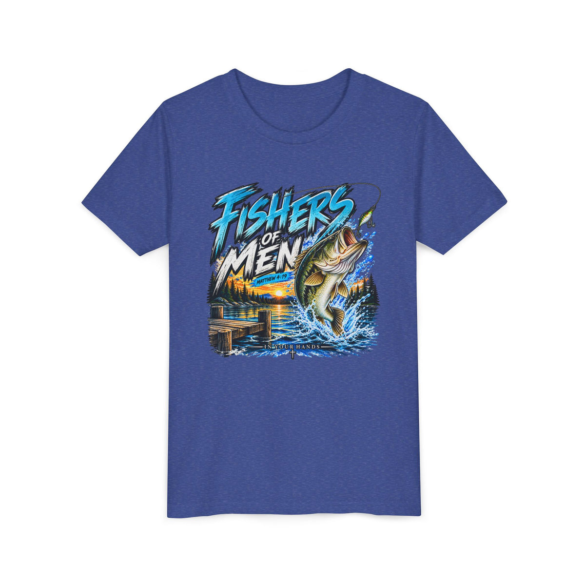 Youth Fishing T-Shirt - "Fishers of Men" Bass Graphic Tee
