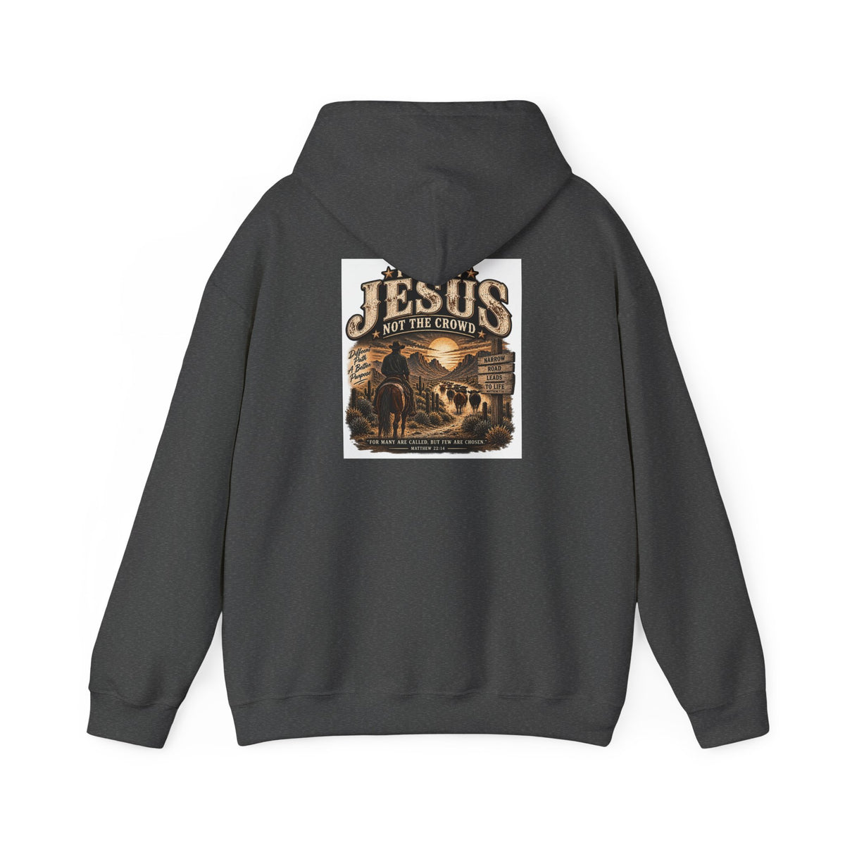 Jesus Not The Crowd Hoodie – Follow Jesus Western Christian Pullover