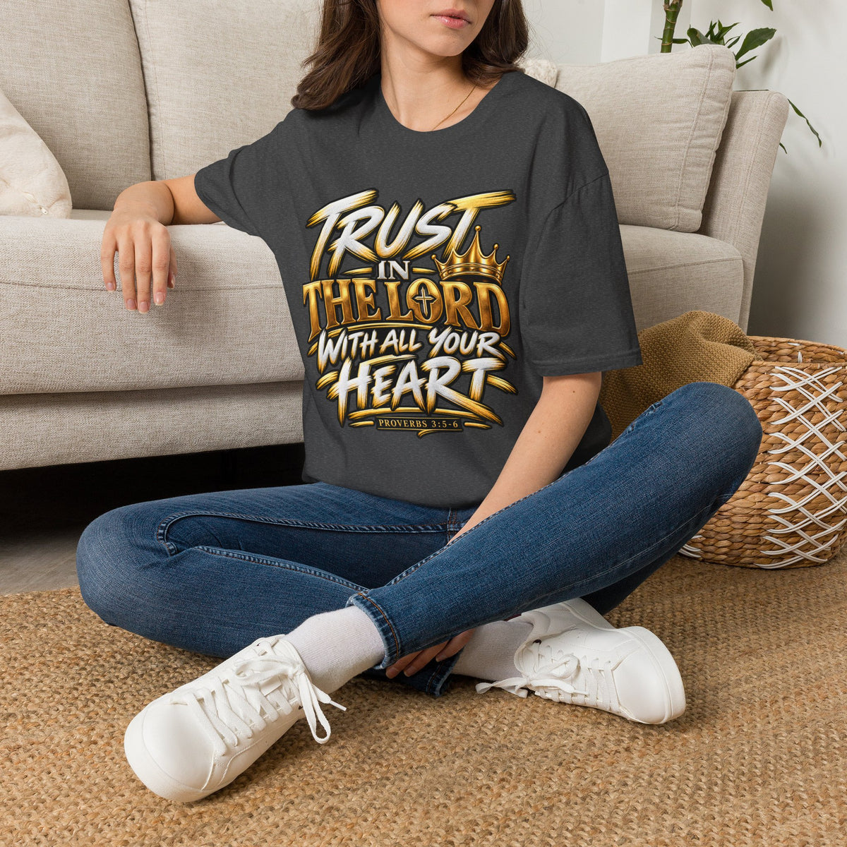 Trust in the Lord T-Shirt — "Trust in the Lord with All Your Heart" Christian Faith Tee