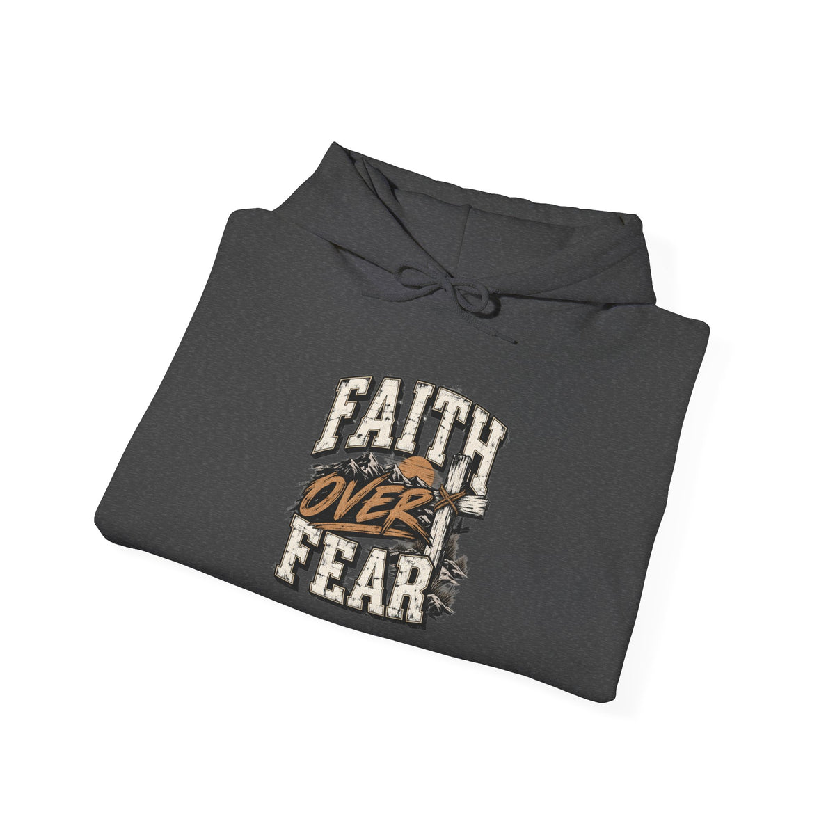 Faith Over Fear Hoodie — Inspirational Christian Graphic Sweatshirt