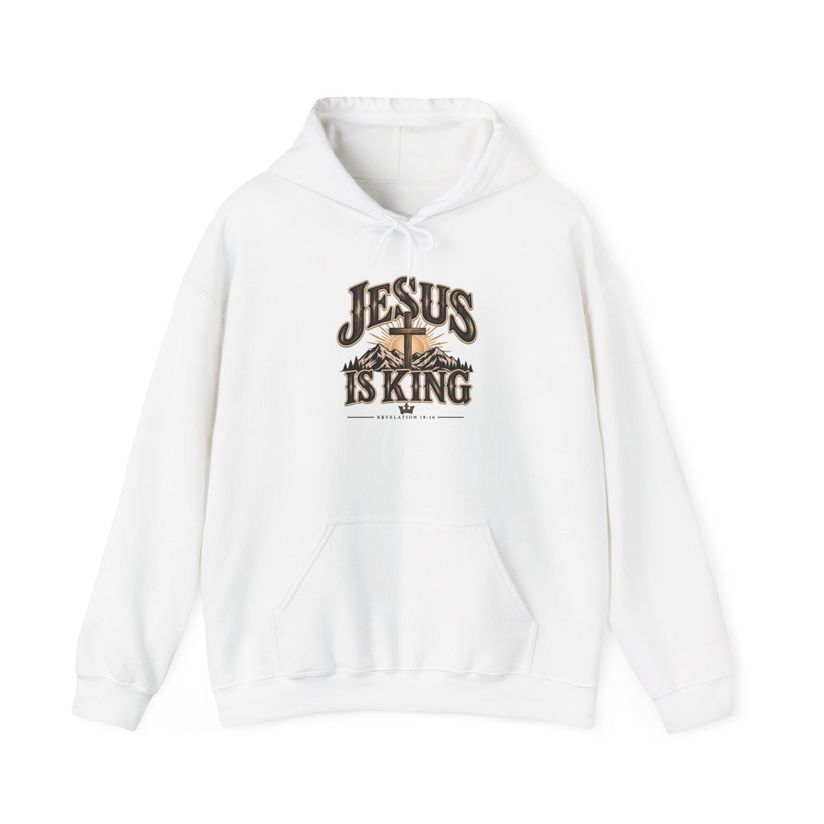 Jesus Is King Hoodie - Christian Faith Cross Sweatshirt