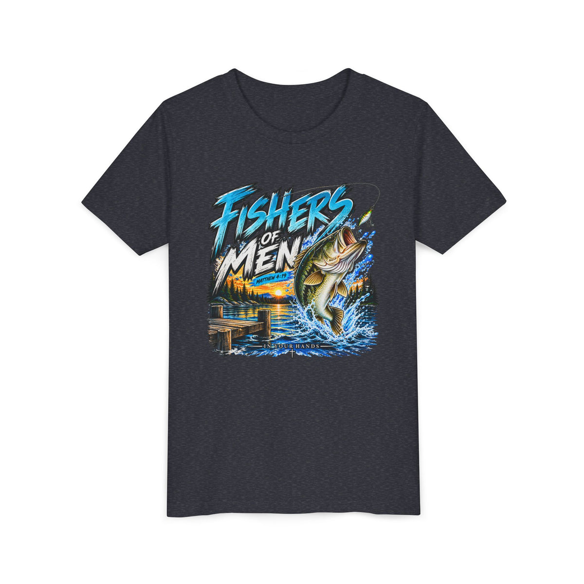 Youth Fishing T-Shirt - "Fishers of Men" Bass Graphic Tee