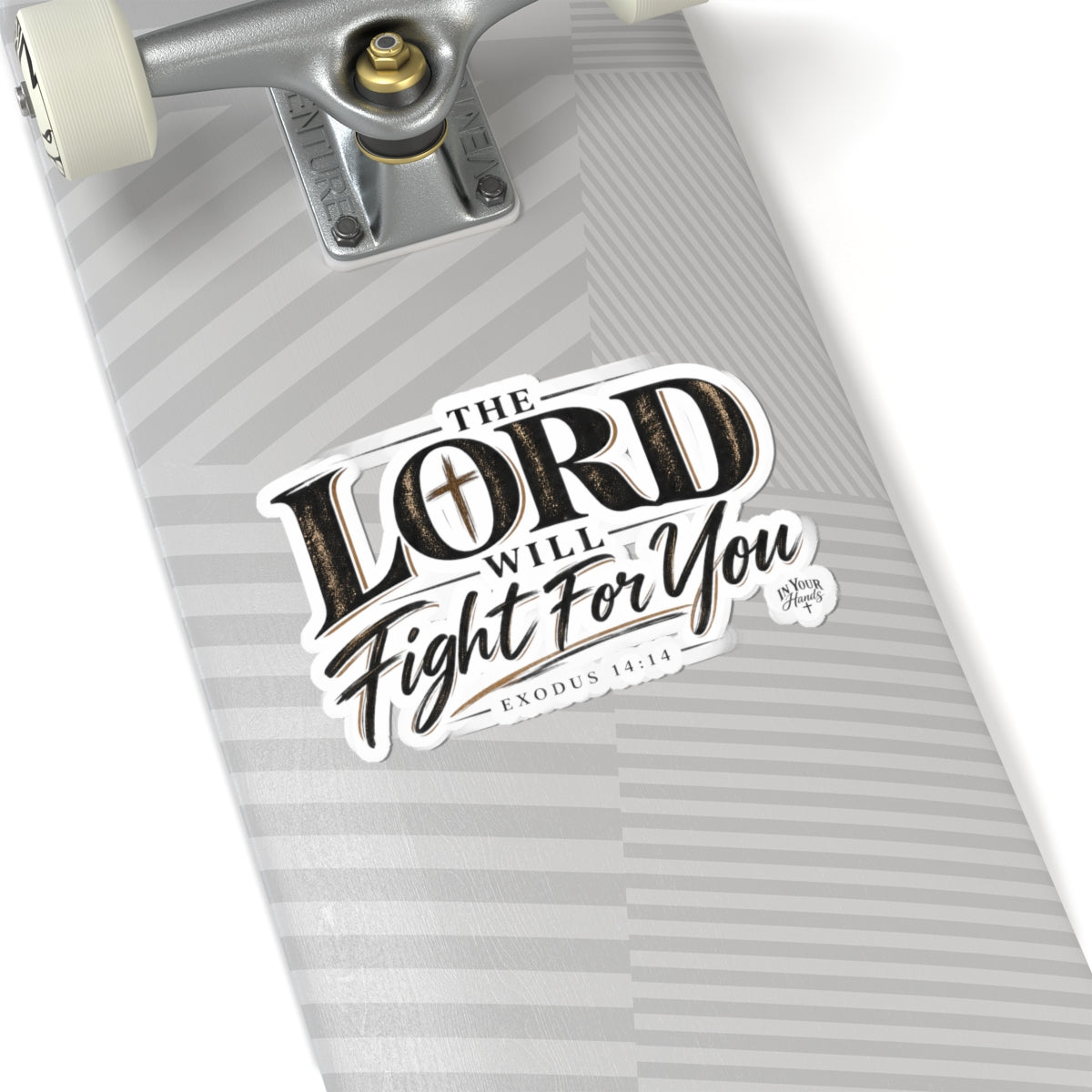 The Lord Will Fight For You Kiss-Cut Sticker — Exodus 14:14 Christian Faith Vinyl Decal