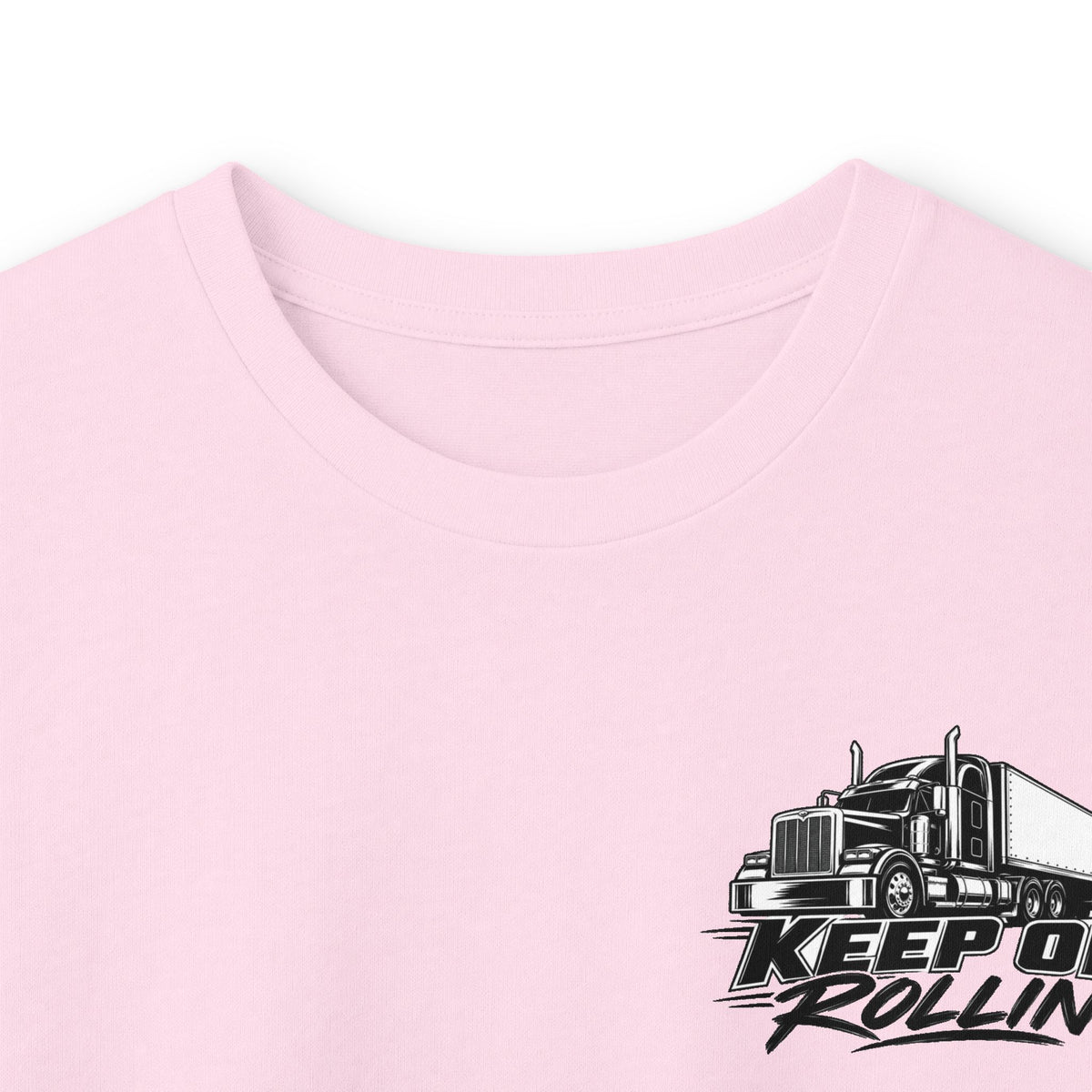 Truck Driver Long Sleeve Tee — “Keep On Rollin'” Graphic Shirt