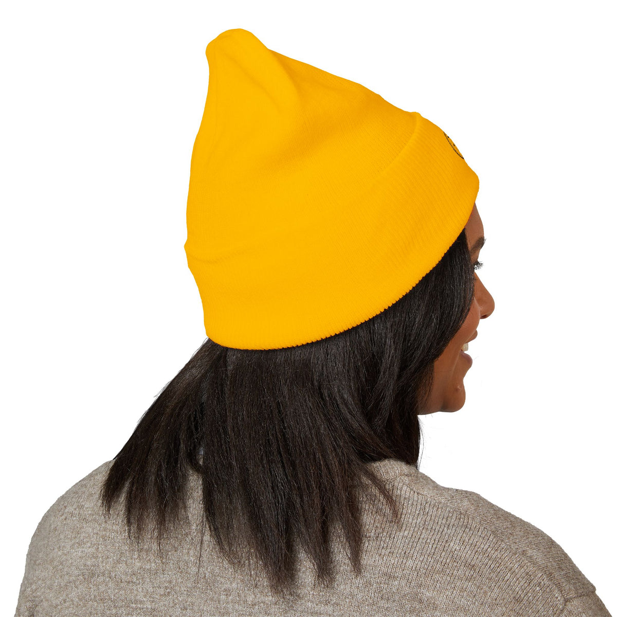 Embroidered Cuffed Beanie "Fix Your Habits" – Warm Knit Winter Hat