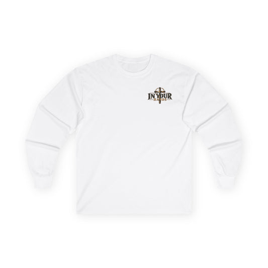 In Your Hands Long Sleeve Tee — Vintage Cross Graphic