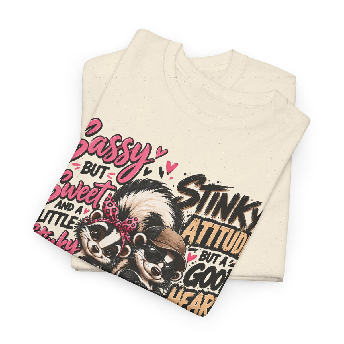 Skunk Graphic Tee — "Sassy but Sweet, Little Stinker" Cute Skunk Shirt