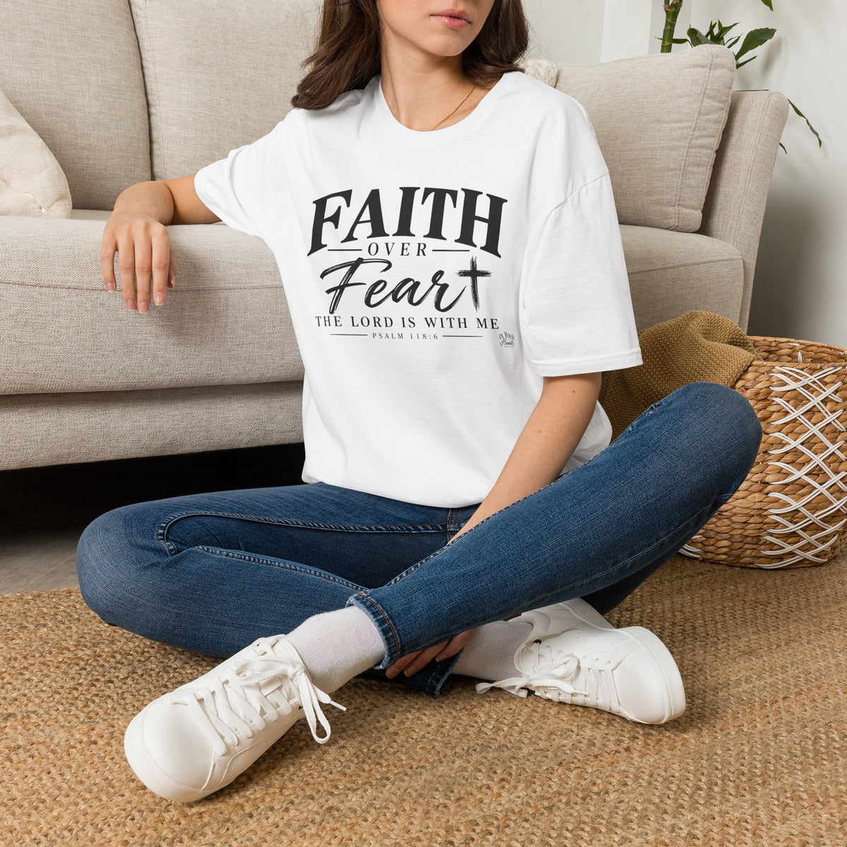 Faith Over Fear T‑Shirt — The Lord Is With Me Christian Tee