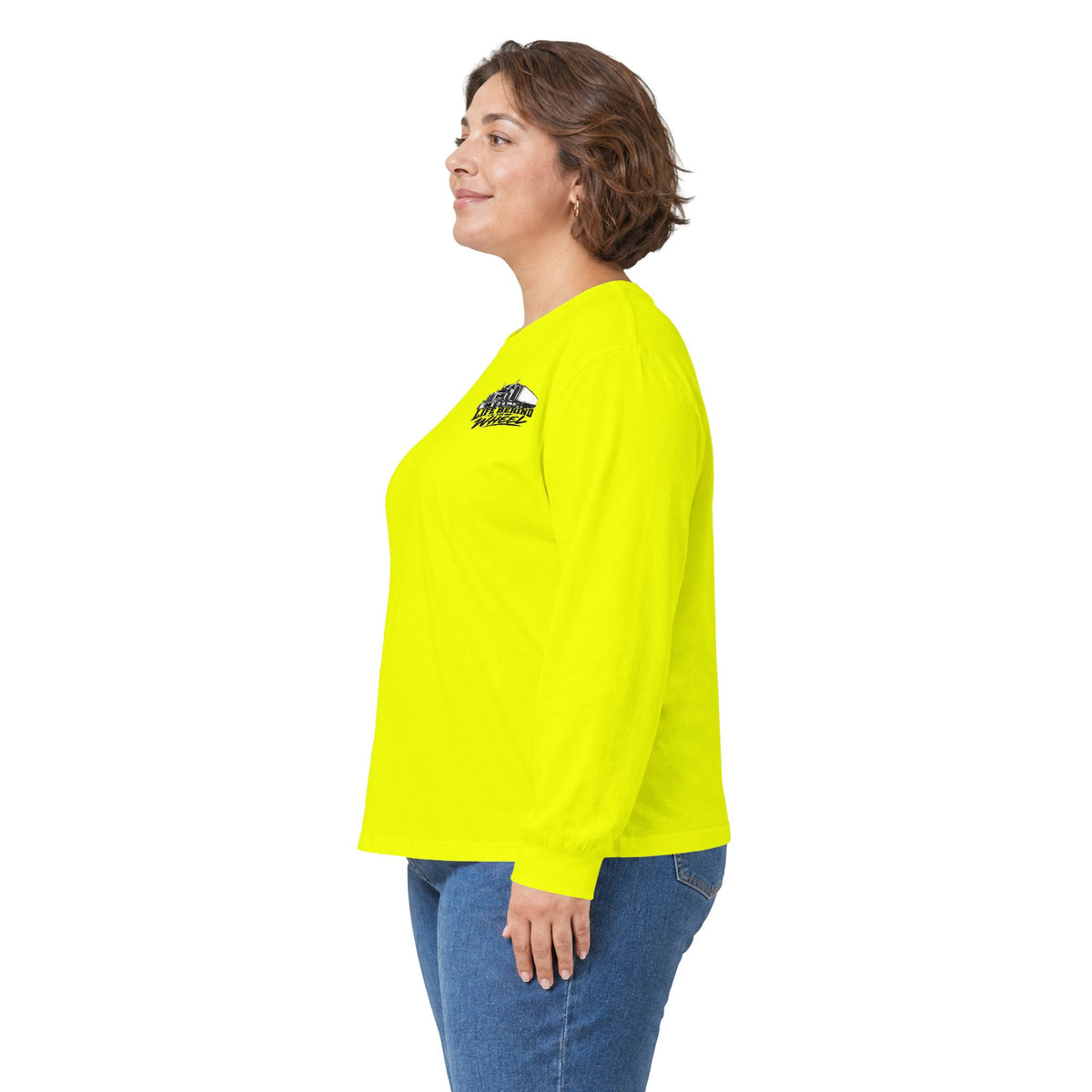Long Sleeve Tee — "Life Behind the Wheel" Trucker Graphic