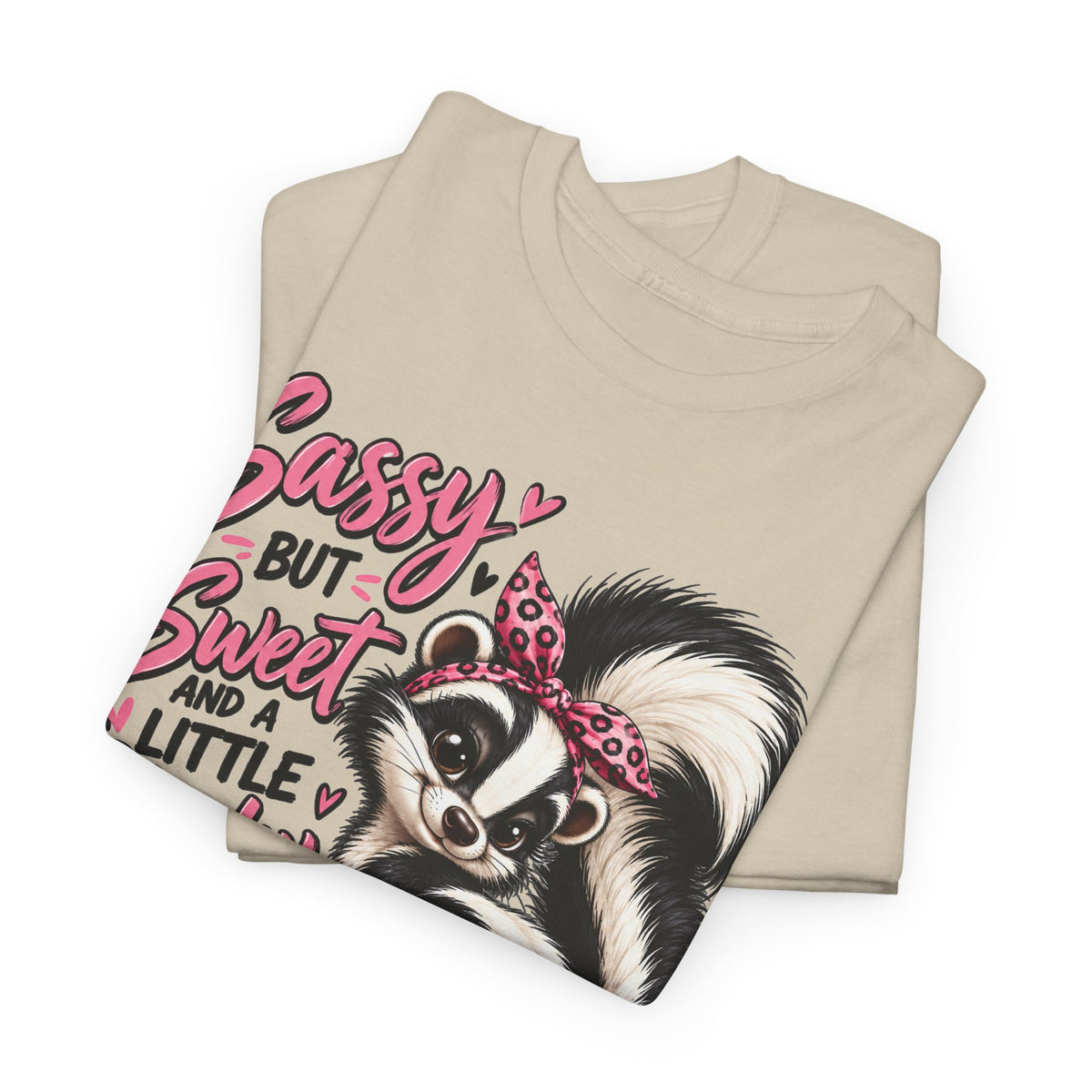 Skunk Tee - "Sassy But Sweet and a Little Stinky" Cute Floral Graphic Shirt
