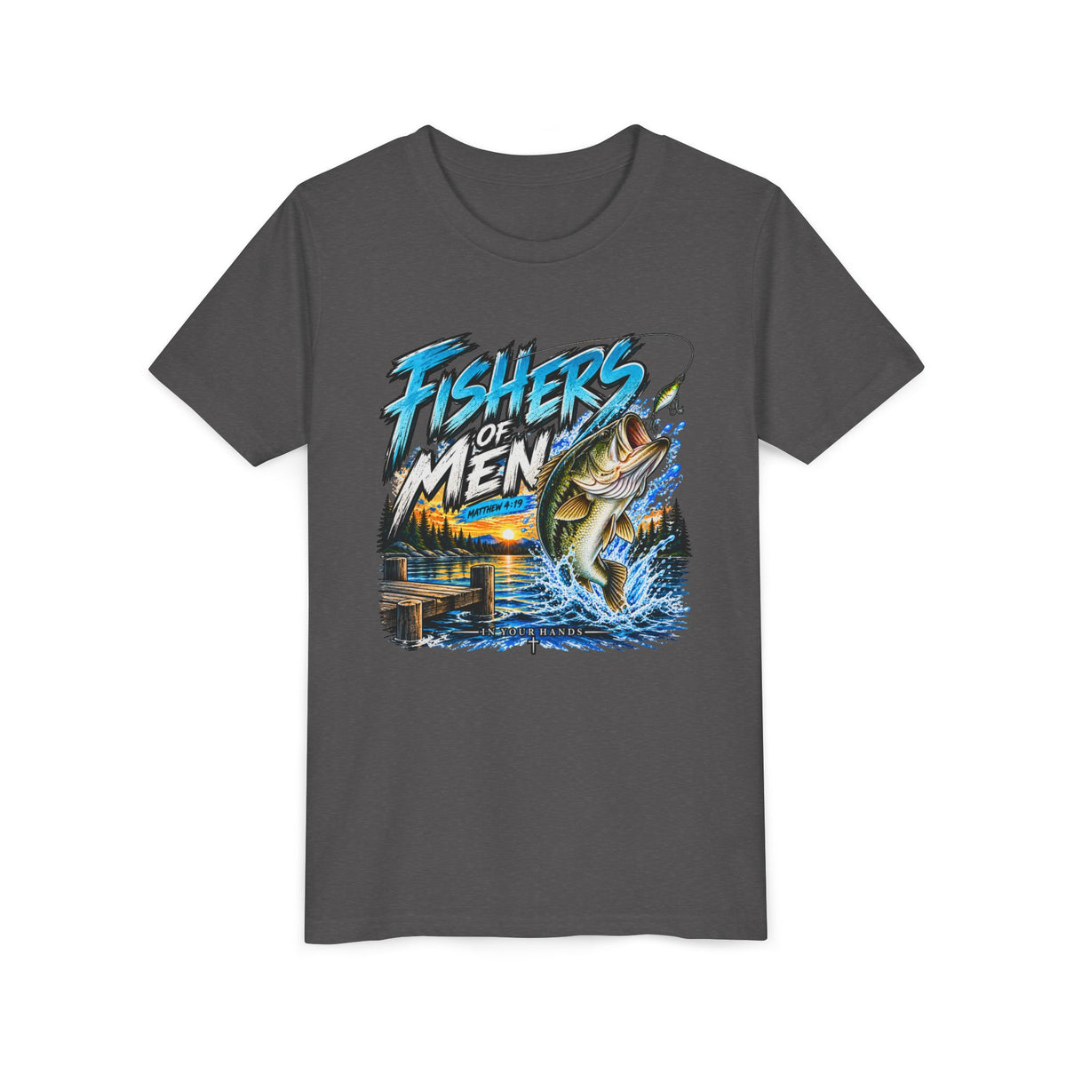 Youth Fishing T-Shirt - "Fishers of Men" Bass Graphic Tee