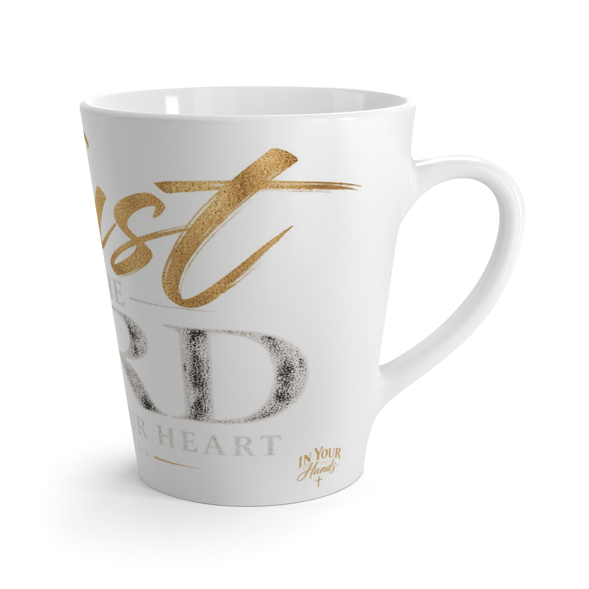 Faith Latte Mug — "Trust in the Lord" Inspirational Coffee Cup
