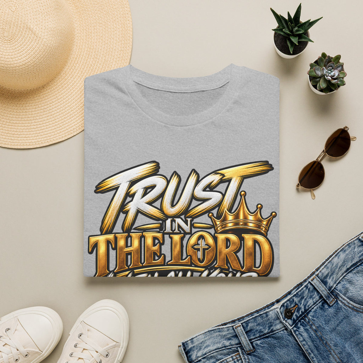 Trust in the Lord T-Shirt — "Trust in the Lord with All Your Heart" Christian Faith Tee