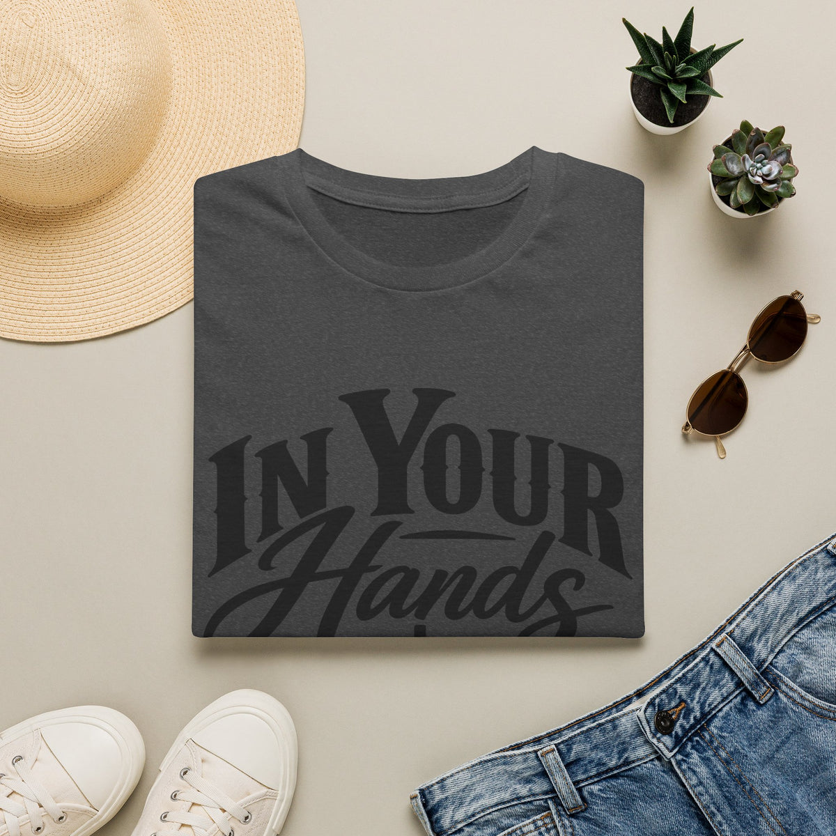 In Your Hands Script Tee — Inspirational Christian Faith T-Shirt