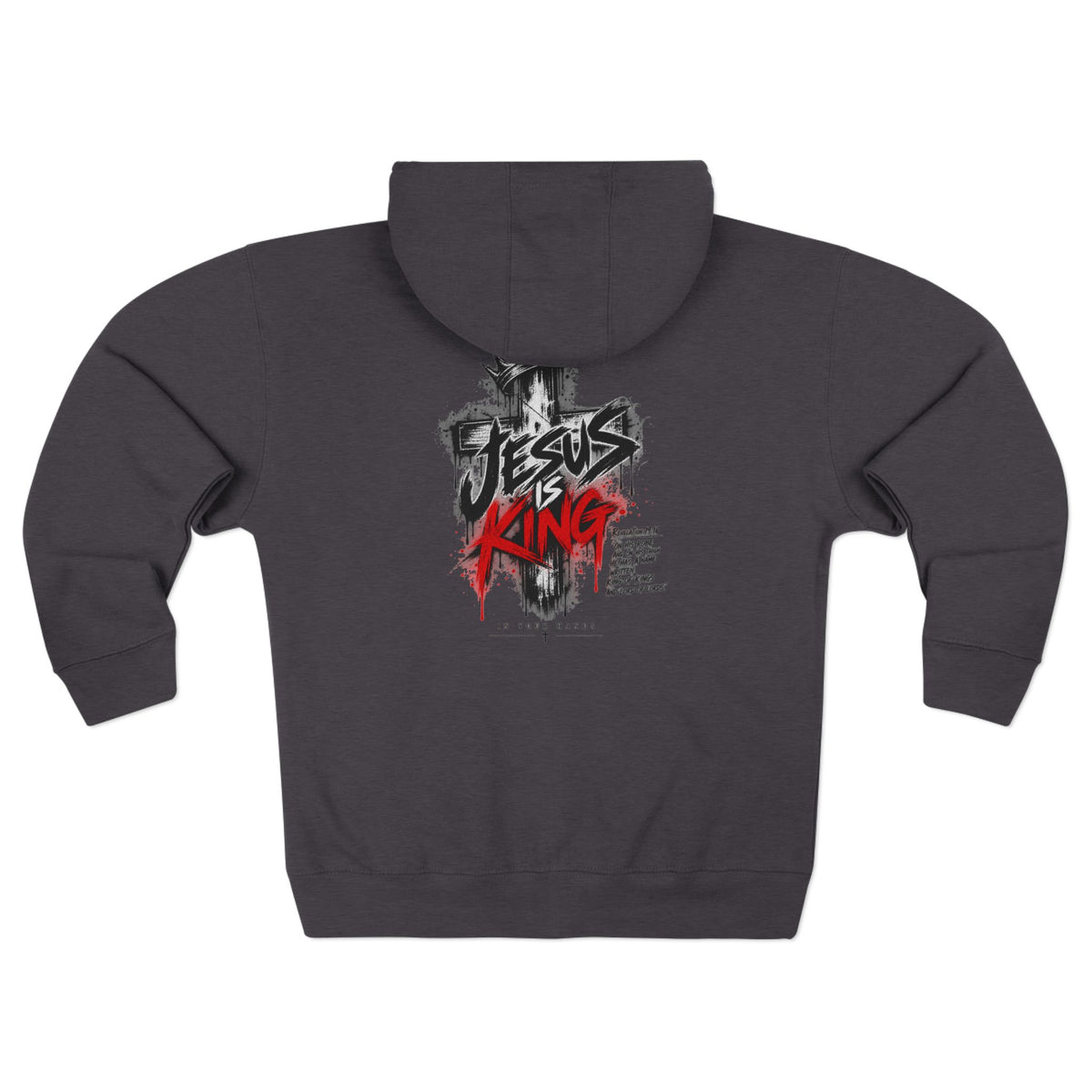 Jesus Is King Zip Hoodie — Christian Faith Graphic Zip-Up
