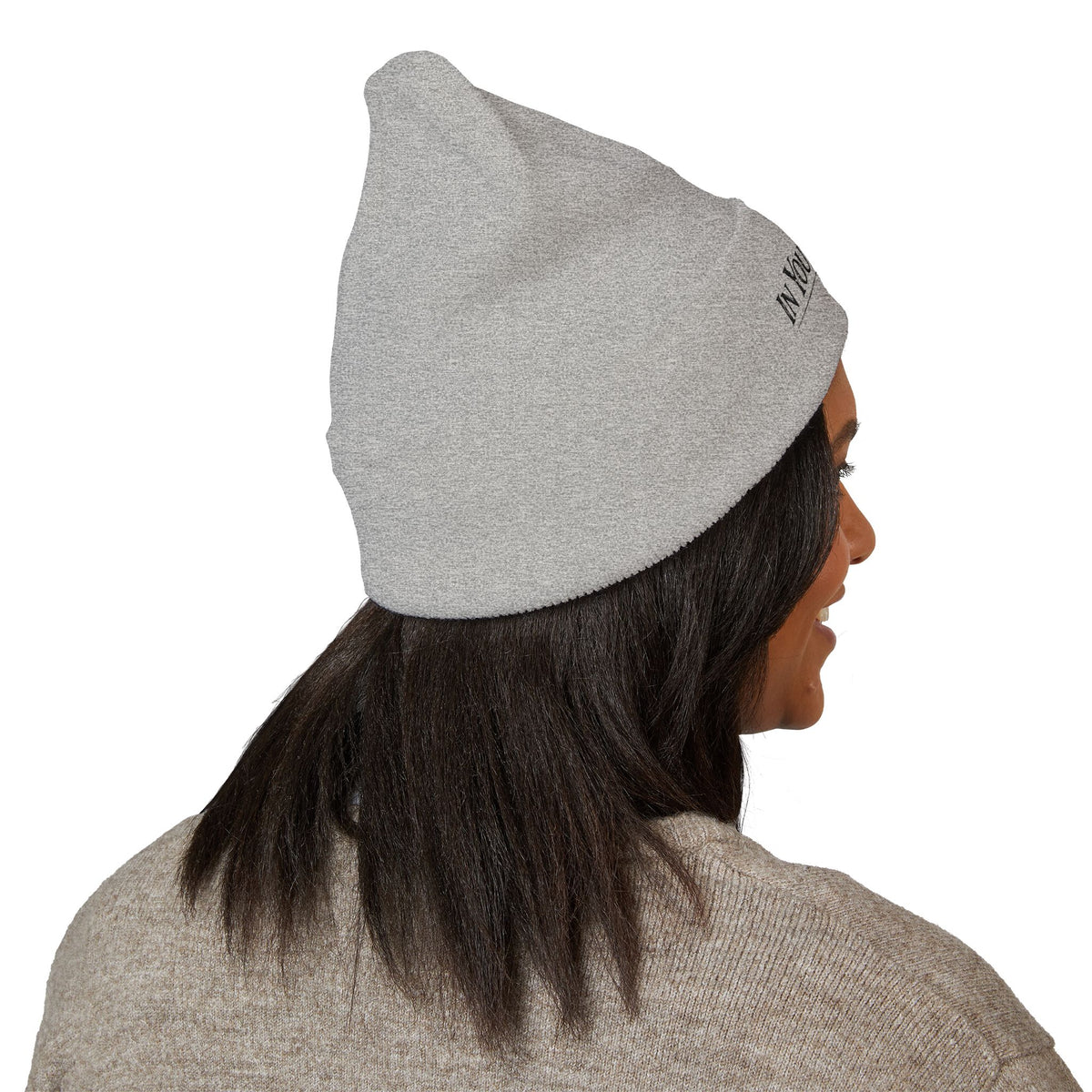 Embroidered 'In Your Hands' Cuffed Beanie