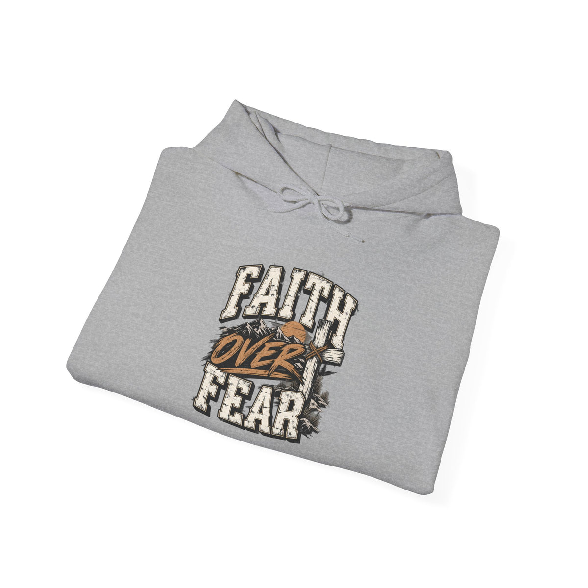 Faith Over Fear Hoodie — Inspirational Christian Graphic Sweatshirt