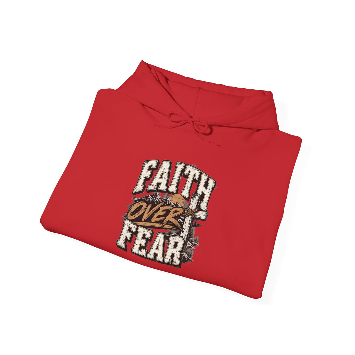 Faith Over Fear Hoodie — Inspirational Christian Graphic Sweatshirt